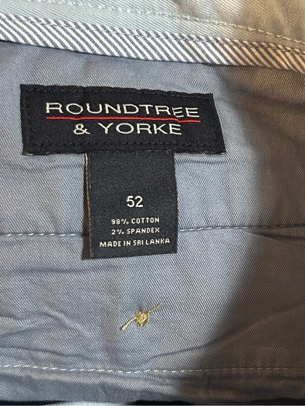 Roundtree & Yorke Cash Blue Mens Size 52 Flat Front Classic Fit Big Man Shorts - Picture 6 of 7